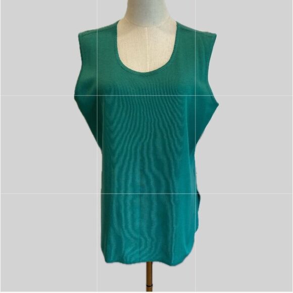 Misook Tops - Misook  Knit Sleeveless Green Top L